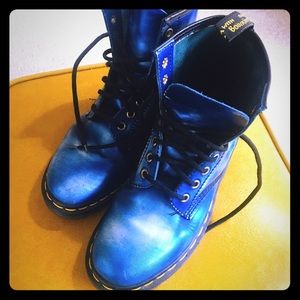 Galaxy blue Doc Martins